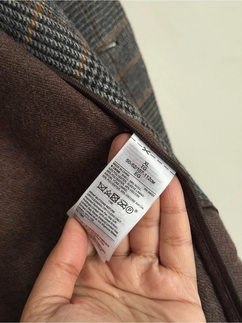 Banana Republic Heritage Collection Wool Blend Plaid Long Coat Mens Jacket